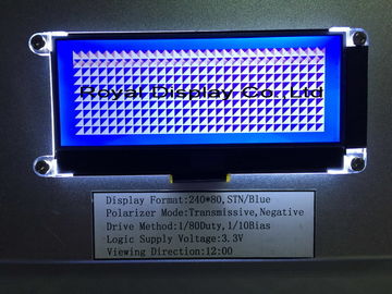 이용 가능한 휴대장치 사실적 LCD 모듈 240*80 도트 OEM / ODM