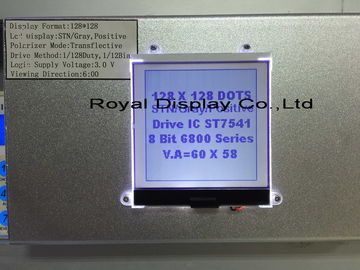 3.3V 전원 공급기 COG LCD 모듈 STN 포지티브 128*128 도트 NT7541 운전자