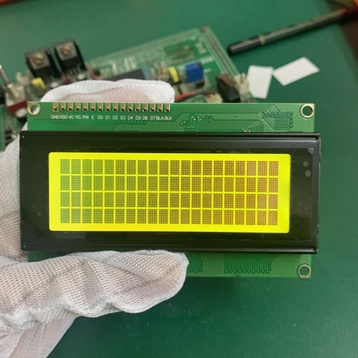 STN 노란색 모노크롬 20X4 문자 16 핀 LCD 모듈 LED 백라이트