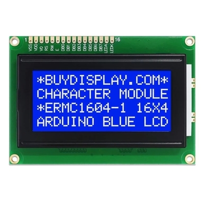 고화질 1604 문자 STN 파란색 부정 LCD 디스플레이 16X4 모노크롬