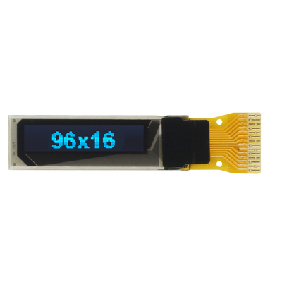 COG 모노크롬 미니 사이즈 0.69' OLED LCD 패널 96X16 점 디스플레이 모듈