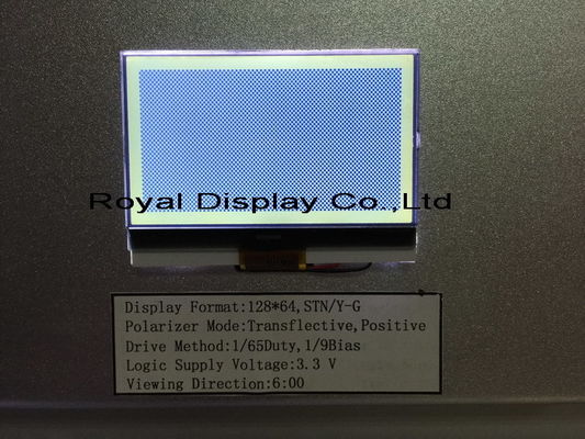 유선 전화용 STN/Blue/네거티브 128X64 해상도 45mA 백라이트 흑백 LCD 디스플레이