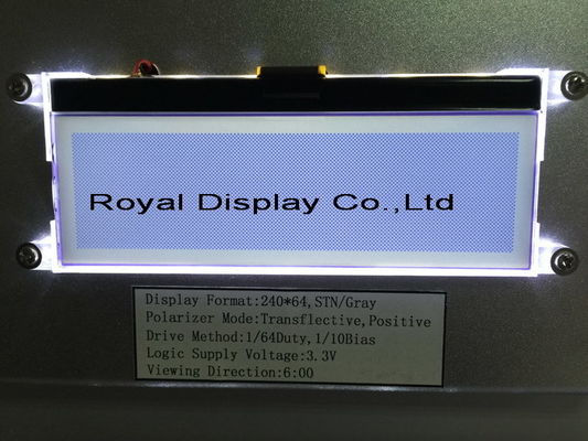 사용자 정의 크기 240X64 STN 병렬 FFC UC1611s 컨트롤러 그래픽 LCD 모듈 직렬 톱니바퀴 흑백