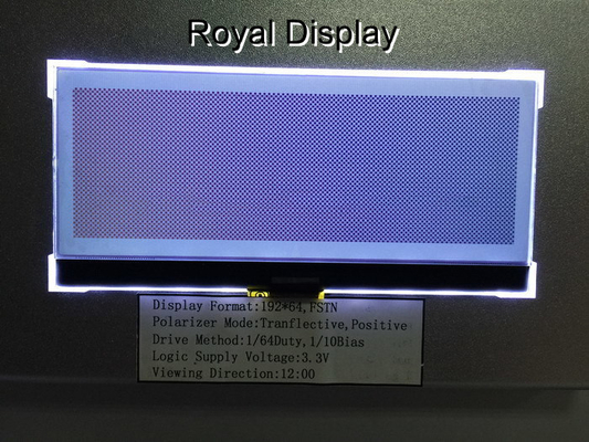 192X64dots FSTN 사실적 긍정 LCD 디스플레이 흑백 Cog LCD 모듈