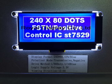 이용 가능한 휴대장치 사실적 LCD 모듈 240*80 도트 OEM / ODM