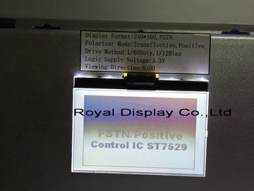 ST7586S 백색 LED 백라이트와 3.3V 전원 공급기 그래픽 LCD 모듈