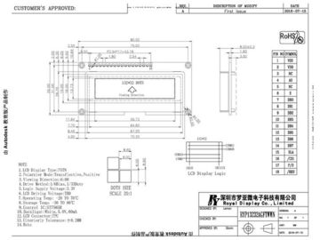 PCBA RYP13232AGFTWWN과 OEM ODM ST7565R 드라이버 COG LCD 모듈