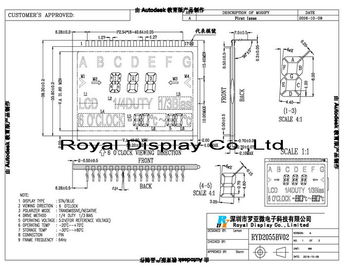 측정 전기 / 집단 / 자동차 라디오를 위한 RYD2055BV02 맞춤 엘시디 판넬