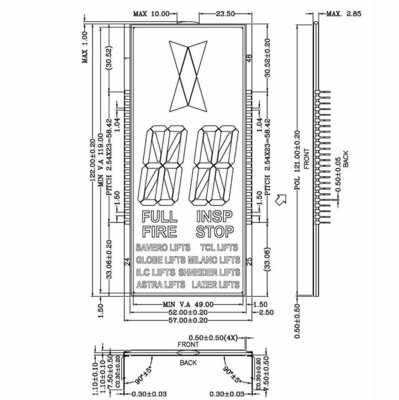 백라이트와 연결기와 5 인치 승강기 7 부분 흑백 Stn LCD 디스플레이