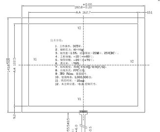 이용 가능한 CDG8671-7.0 4 와이어 저항성 터치 스크린 패널 OEM / ODM
