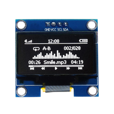 고 콘트라스트 색상 0.96' OLED 디스플레이 모듈 128X64 점 매트릭스 화면