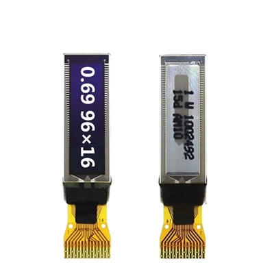 COG 모노크롬 미니 사이즈 0.69' OLED LCD 패널 96X16 점 디스플레이 모듈