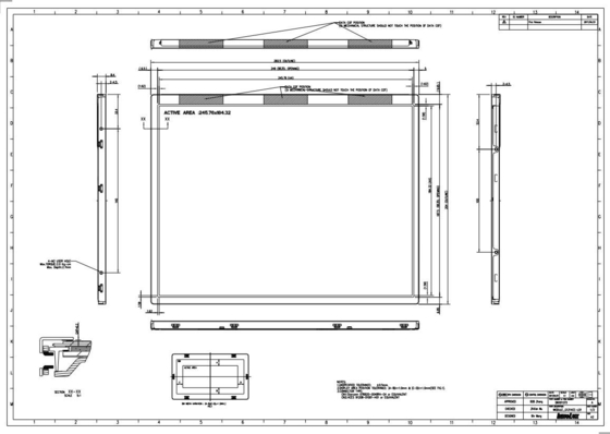 G121XCE-L01 12.1 인치 인놀룩스 TFT LCD 모듈 1024*RGB*768 262k/16.2M 컬러 디스플레이