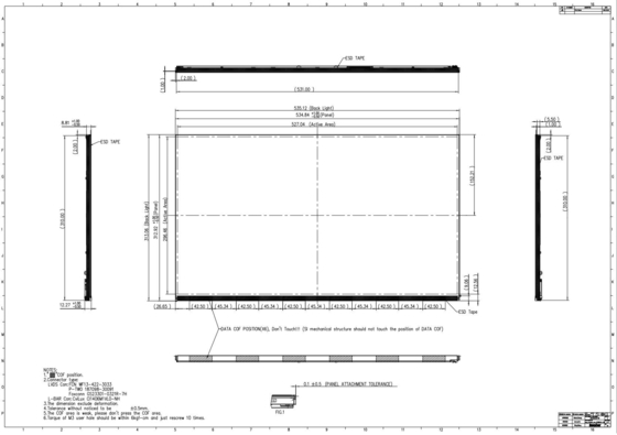 23.8인치 인놀룩스 TFT LCD 모듈 R238hca-L3b 1920*1080 풀 HD 16.7m 디스플레이
