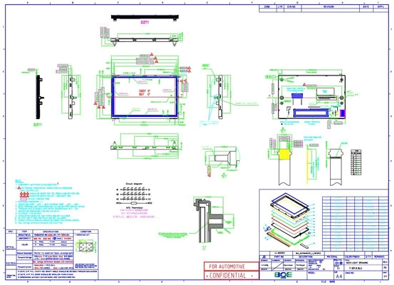 7인치 TFT LCD 모듈 800*480 RGB Boe AV070wvm-Nc1 LCD 디스플레이 패널