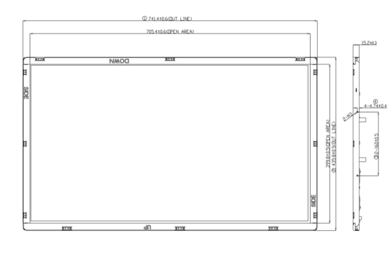 보 31.5 인치 1366*768 RGB V320WX1 TFT LCD TV 멀티미디어 HD 무료 시청각