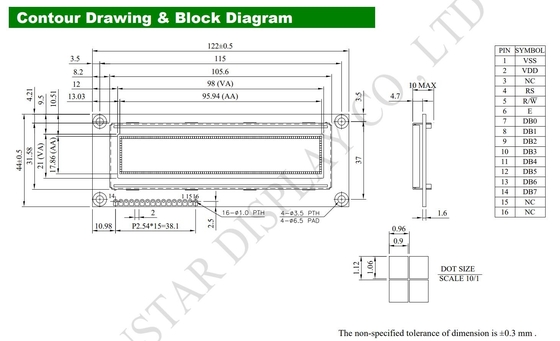 OLED LCD 모듈 3.84'' 100*16 그래픽 슈퍼 와이드 온도 5.0v 윈스타 교체