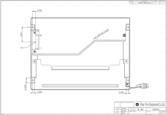 8' TFT LCD PD080SL1 PVI 800*600 RGB CCFL 디스플레이 산업 터치 폭 온도