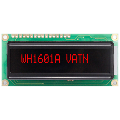 16*1 문자 모노크롬 SPI 인터페이스 넓은 온도 VATN LCD 모듈