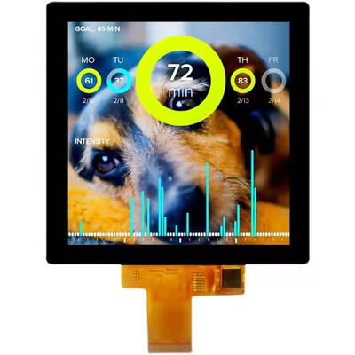 3.95 Inch 480*480 Resolution TFT LCD Display with 300CD/M2 Brightness and RGB Interface