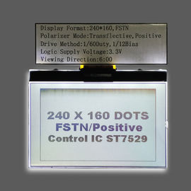 매트릭스 캐릭터 LCD 디스플레이를 위한 하얀 백라이트 프스티엔 240 * 160 점 사실적 LCD 모듈
