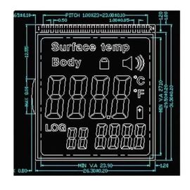 세그먼트 적외선 온도계를 위한 긍정적인 TN Lcd 전시 화면