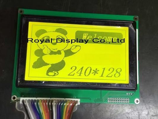 백색 Blacklight를 가진 FSTN 75mA 역광선 240x128 점 COB LCD 디스플레이 모듈 FFC