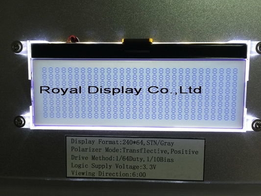 사용자 정의 크기 240X64 STN 병렬 FFC UC1611s 컨트롤러 그래픽 LCD 모듈 직렬 톱니바퀴 흑백
