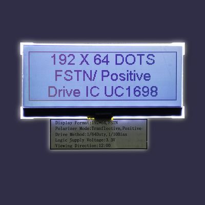 맞춤형 모노 FSTN 포지티브 192X64 그래픽 LCD 모듈 디스플레이