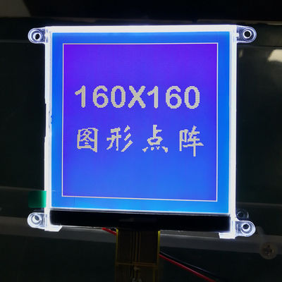 160*160 60mA 그래픽 LCD UC1698u Cog FSTN 도트 매트릭스 LCD 디스플레이 블루 ROHS ISO