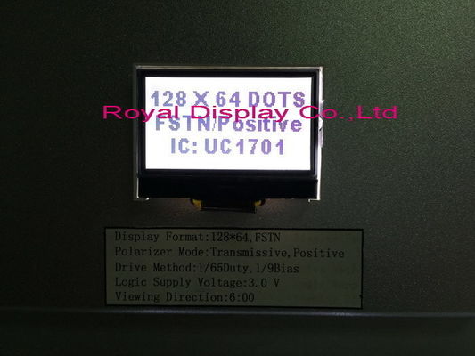뜨거운 판매 블루 직렬 Spi 소형 128X64 그래픽 Cog/COB Blacklight LCD 디스플레이 모듈