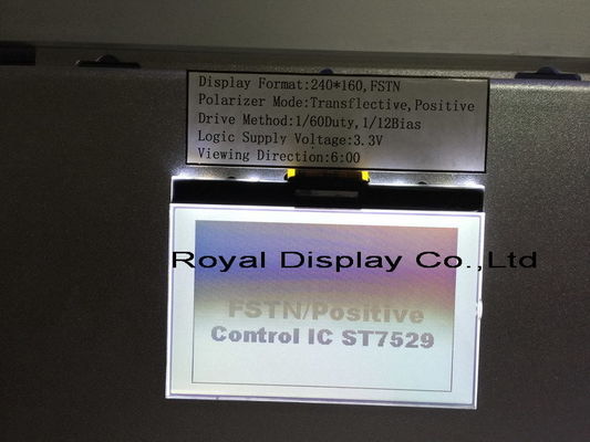 Stn 회색 240X160 도트 그래픽 LCD 디스플레이 FFC 병렬 LCD 디스플레이 모듈