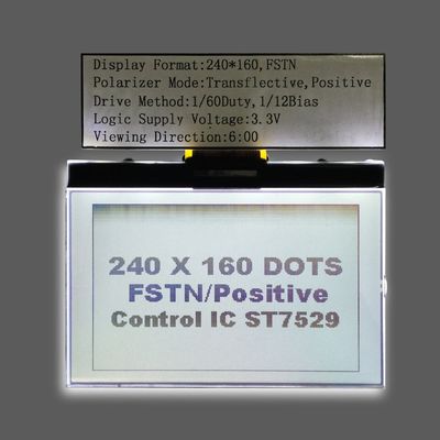 Stn 회색 240X160 도트 그래픽 LCD 디스플레이 FFC 병렬 LCD 디스플레이 모듈