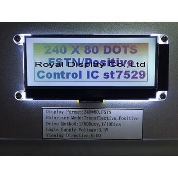 FSTN 포지티브 240x80 도트 매트릭스 Lcd 모듈 앰버 LED 백라이트