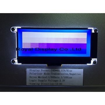 FSTN 포지티브 240x80 도트 매트릭스 Lcd 모듈 앰버 LED 백라이트