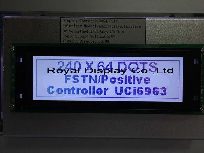 240*64 그래픽 FSTN LCD 모듈 및 PCB 대형 산업 디스플레이