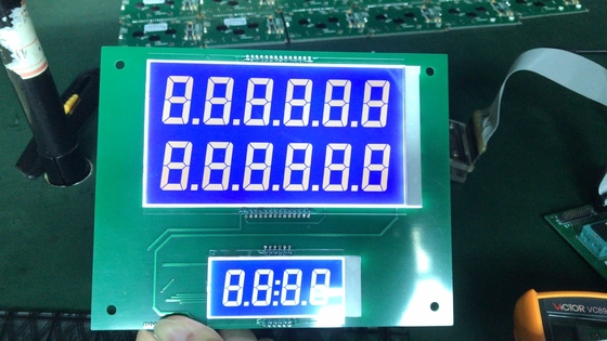 FSTN LCD 모듈 연료 분배기 산업 디스플레이 Ht1621 6h 5.0V 반사성 양성 사용자 정의