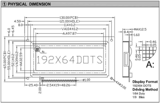 192*64 그래픽 STN LCD 모듈 ST7920 백라이트 PCB LCD 모듈 산업 디스플레이