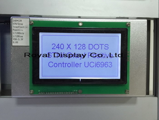 240*128 PCB T6963C 광 온도 산업 디스플레이와 함께 그래픽 FSTN LCD 모듈