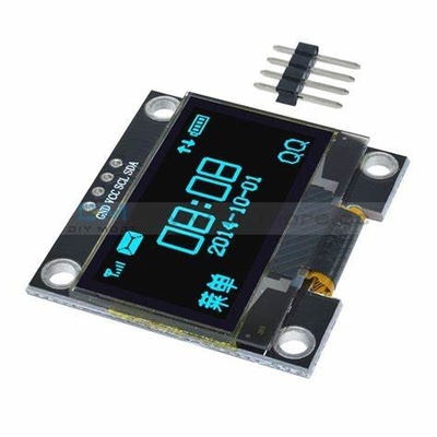 1.3'' 128*64 흰색 모노크롬 OLED I2C 인터페이스 폭 온도 LCD 모듈