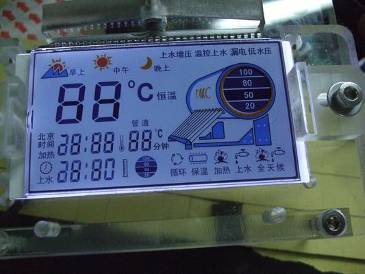 TN 반사 7 세그먼트 포지티브 LCD 패널 FSTN 흑백