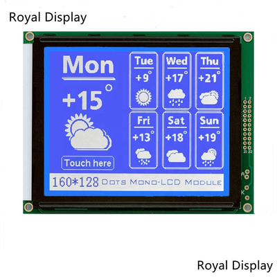 백라이트와 4.7 인치 160X128 129*102mm 그래픽 매트릭스 LCD 모듈